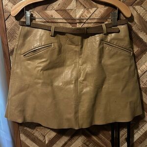 Joie Real Leather Mini Skirt